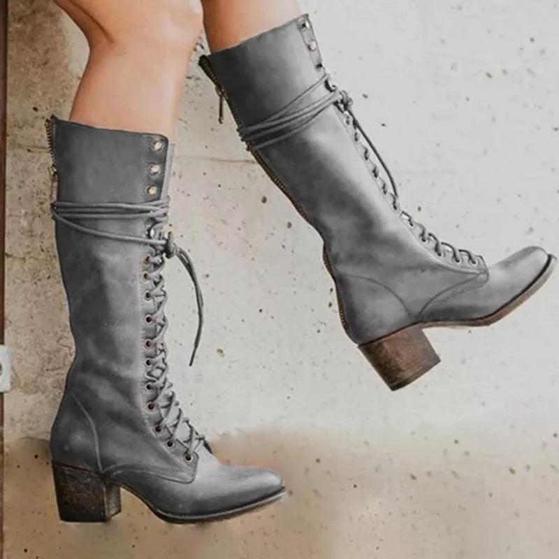 KISSENIA | LaceUp Chunky Boots