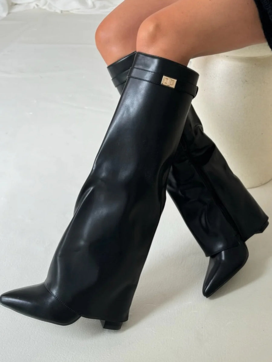 KISSENIA | FlareTop Knee-High Boots